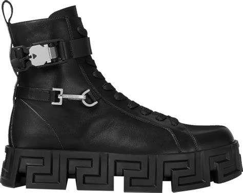 versace black greca labyrinth boots|Versace greca labyrinth black.